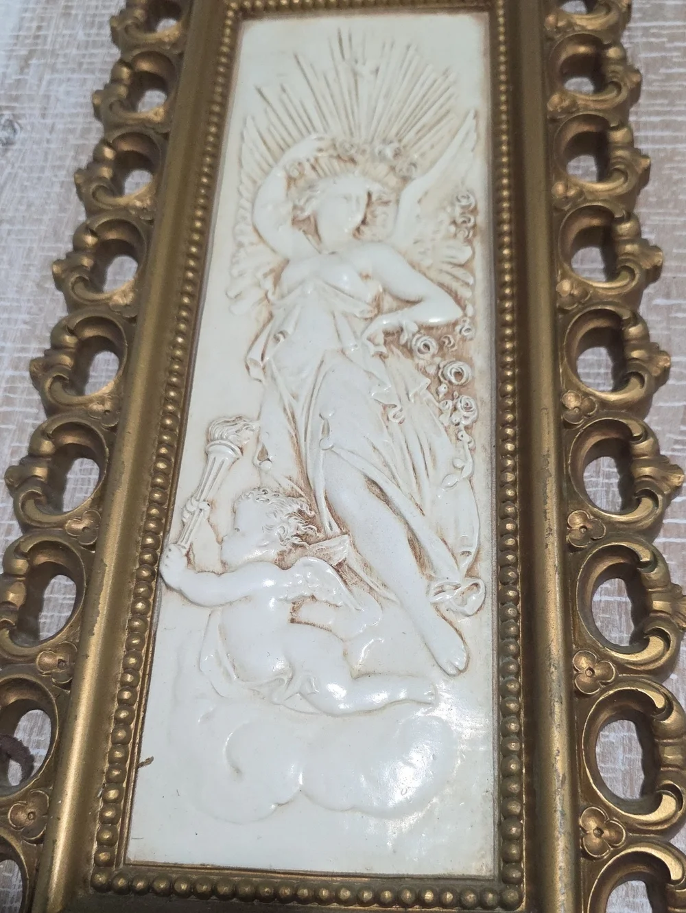 Vtg. Homco Ornate Hollywood Regency Wall Plaques